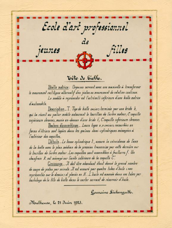 Trésor du mois d'avril : Exercices de sténographie et de dactylographie d’une élève de l’Ecole d’art professionnel de jeunes filles de Mulhouse